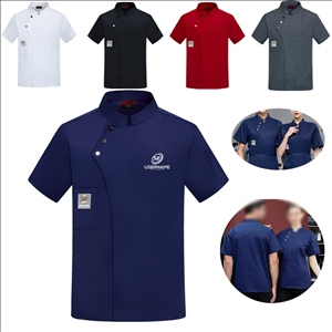 Long Short Sleeves Button Chef Coat